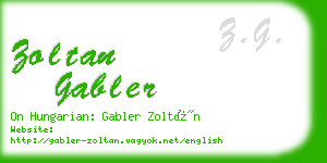 zoltan gabler business card